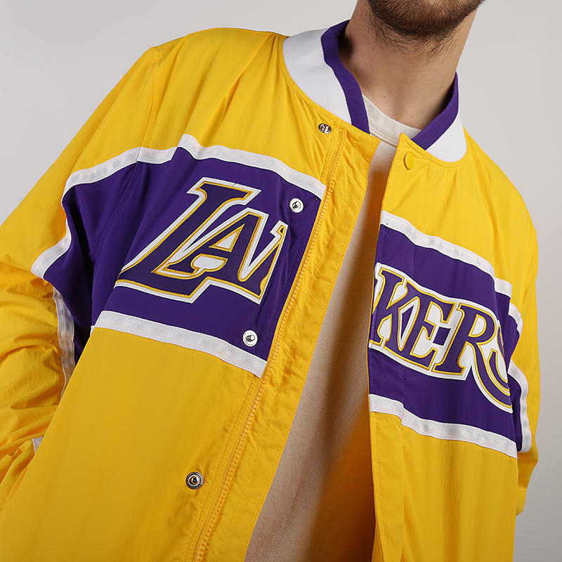 мужская желтая куртка Nike NBA Los Angeles Lakers AJ9153-728 - цена, описание, фото 4